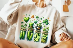 St Patrick's Day Pickle Jars PNG, Lucky Day PNG, Shamrock Product Image 2
