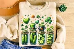 St Patrick's Day Pickle Jars PNG, Lucky Day PNG, Shamrock Product Image 3