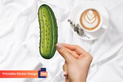 Pickle Sticker, Funny Pickle Sticker, Cartoon Pickle Art Product Image 1