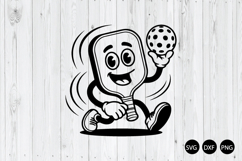 Pickleball Cartoon Character SVG, Pickle ball SVG Product Image 1