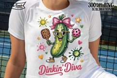 Dinkin’ Diva Png Pickleball Funny Sublimation Png Queen