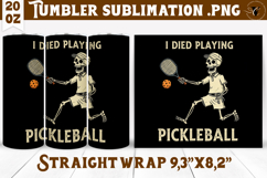 Tumbler Sublimation | Pickleball | Halloween Product Image 1
