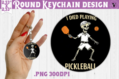 Round keychain | Pickleball | Halloween Product Image 1