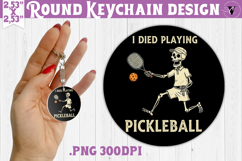 Round keychain | Pickleball | Halloween Product Image 1