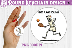 Round keychain | Pickleball | Halloween Product Image 1