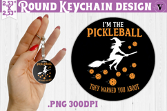 Round keychain | Pickleball | Halloween Product Image 1