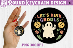 Round keychain | Pickleball | Halloween Product Image 1