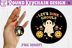 Round keychain | Pickleball | Halloween Product Image 1