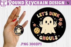 Round keychain | Pickleball | Halloween Product Image 1