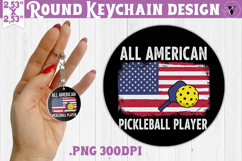 Round keychain | Pickleball | Sport Product Image 1