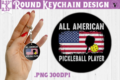 Round keychain | Pickleball | Sport Product Image 1