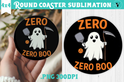 Round Coaster | Pickleball | Halloween Product Image 1