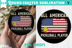 Round Coaster | Pickleball | Sport Product Image 1