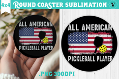 Round Coaster | Pickleball | Sport Product Image 1