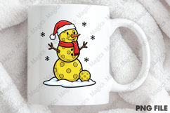 Pickleball Snowman Christmas PNG Product Image 4