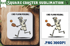 Square Coasters | Pickleball | Halloween Product Image 1
