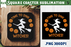 Square Coasters | Pickleball | Halloween Product Image 1