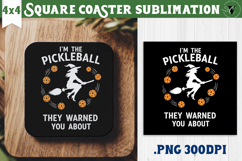 Square Coasters | Pickleball | Halloween Product Image 1
