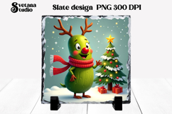Christmas pickle slate sublimation | Christmas cucumber PNG Product Image 1
