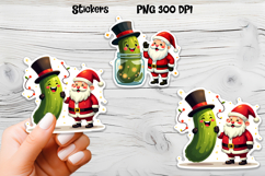 Christmas pickle stickers | Printable Christmas sticker Product Image 1