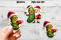 Christmas pickle stickers | Printable Christmas sticker Product Image 1