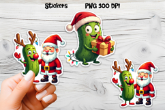 Christmas pickle stickers | Printable Christmas sticker Product Image 1
