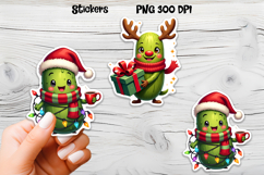 Christmas pickle stickers | Printable Christmas sticker Product Image 1