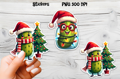 Christmas pickle stickers | Printable Christmas sticker Product Image 1