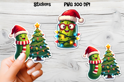 Christmas pickle stickers | Printable Christmas sticker Product Image 1