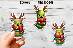 Christmas pickle stickers | Printable Christmas sticker Product Image 1
