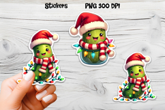 Christmas pickle stickers | Printable Christmas sticker Product Image 1