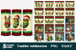 Christmas tumbler PNG | Christmas pickle tumbler sublimation Product Image 1