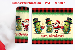 Christmas tumbler PNG | Christmas pickle tumbler sublimation Product Image 1