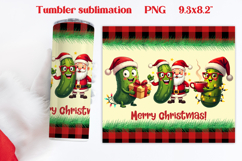 Christmas tumbler PNG | Christmas pickle tumbler sublimation Product Image 1