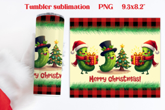 Christmas tumbler PNG | Christmas pickle tumbler sublimation Product Image 1