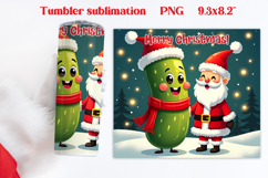 Christmas tumbler PNG | Christmas pickle tumbler sublimation Product Image 5