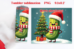 Christmas tumbler PNG | Christmas pickle tumbler sublimation Product Image 7