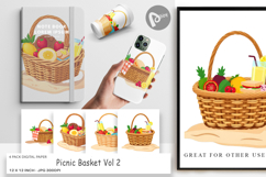 Digital Paper Picnic Basket Product Image 1