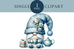 Afternoon Tea Gnome Clipart PNG Single Image Product Image 1