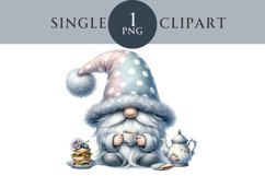Afternoon Tea Gnome Clipart PNG Single Image Product Image 1
