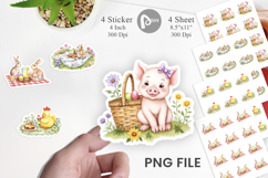 Picnic with Farm Animal Sticker Product Image 1