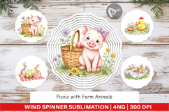 Wind Spinner Picnic with Farm Animal Product Image 1