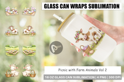 Glass Can Picnic with Farm Animal Product Image 1