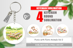 Keychain Picnic with Farm Animal Product Image 1