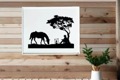 Cowboy campfire svg, Cowboy and horse svg cut file printable Product Image 8