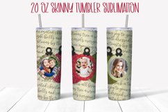 Christmas Photo 20 OZ Skinny Tumbler Design Sublimation Product Image 1