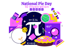 10 National Pie Day Illustration Product Image 1