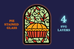 Pie SVG Stained Glass | 4Laser Cut layers Product Image 1