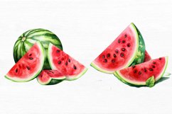 Watermelon Pieces Watercolor Sublimation Clipart Product Image 2