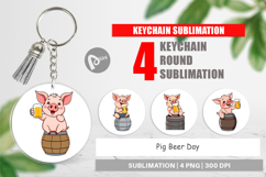 Keychain Pig Beer Day Product Image 1